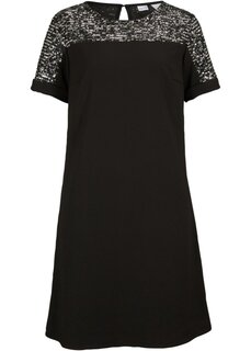 Платье со вставкой из пайеток Bpc Selection Premium, черный