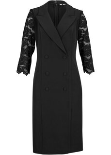 Платье-Пиджак с кружевными рукавами Bpc Selection Premium, черный