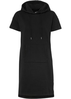 Платье-свитшот с короткими рукавами Bpc Bonprix Collection, черный