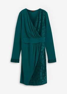 Платье из джерси с кружевом Bpc Selection Premium, зеленый
