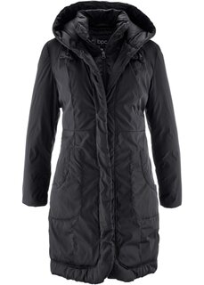 Короткое пальто на подкладке с капюшоном Bpc Bonprix Collection, черный