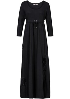 Платье-рубашка с рукавами 3/4 Bpc Bonprix Collection, черный