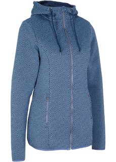 Вязаная флисовая куртка с запирающимися карманами Bpc Bonprix Collection, синий