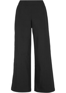 Бенгалинские брюки-кюлоты с широким эластичным удобным поясом Bpc Bonprix Collection, черный