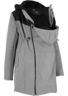 Короткое пальто/куртка для беременных из софтшелла Bpc Bonprix Collection, серый