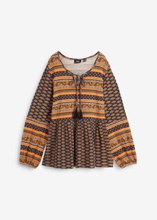 Рубашка-туника с принтом Bpc Bonprix Collection, оранжевый