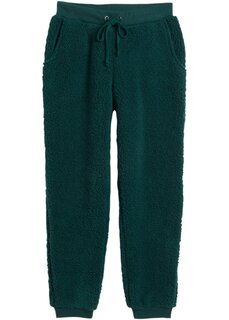 Флисовые спортивные брюки teddy Bpc Bonprix Collection, зеленый
