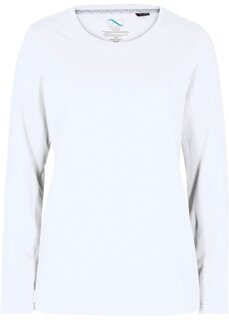 Рубашка с длинными рукавами и бесшовным круглым вырезом Bpc Bonprix Collection, белый