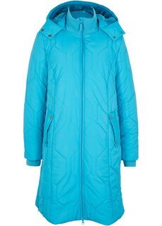 Короткое пальто с ромбовидной стежкой и боковыми молниями Bpc Bonprix Collection, бирюзовый