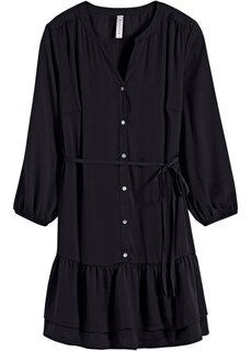 Атласное платье-блузка Rainbow, черный