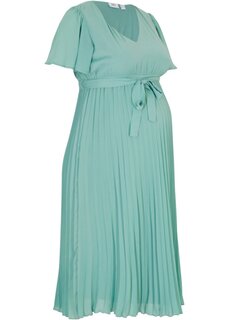 Платье для беременных со складками Bpc Bonprix Collection, зеленый