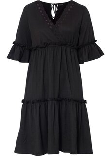 Платье с английской вышивкой Bodyflirt, черный