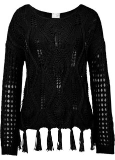 Ажурный свитер Bodyflirt, черный