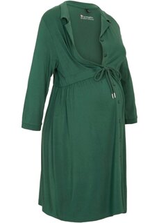 Платье для беременных/кормящих с воротником Bpc Bonprix Collection, зеленый