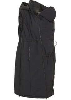 Стеганый длинный жилет для беременных/жилет для ношения Bpc Bonprix Collection, черный