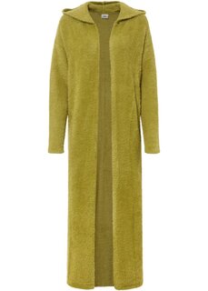Вязаное пальто из флисовой пряжи Bpc Bonprix Collection, зеленый