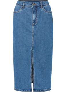 Длинная джинсовая юбка с разрезом из ткани positive denim #1 Rainbow, синий