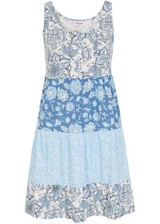 Короткое платье из хлопкового джерси John Baner Jeanswear, голубой