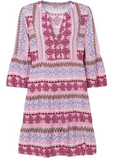 Платье-туника из экологически чистой вискозы Bodyflirt, розовый