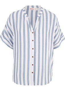 Мятая блузка с короткими рукавами John Baner Jeanswear, синий