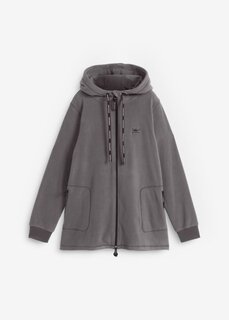 Удлиненная флисовая куртка Bpc Bonprix Collection, серый