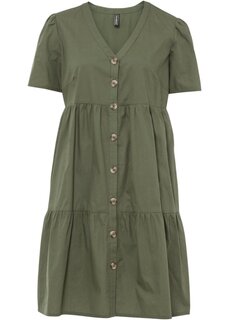 Платье-блузка с планкой на пуговицах Rainbow, зеленый