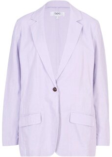 Легкий длинный пиджак свободного кроя из льна Bpc Bonprix Collection, фиолетовый