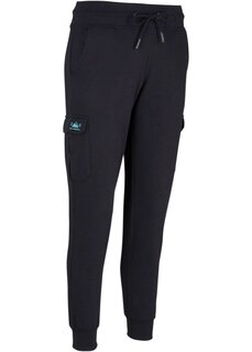Спортивные брюки с карманами-карго без щиколотки Bpc Bonprix Collection, черный