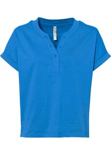 Рубашка свободного кроя с планкой на пуговицах Rainbow, синий