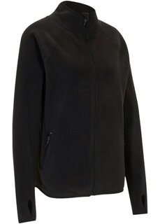 Флисовая куртка с карманами на молнии Bpc Bonprix Collection, черный