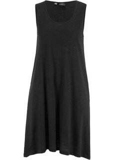 Висячее хлопковое платье Bpc Bonprix Collection, черный