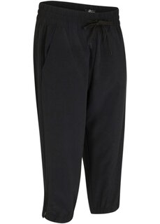 Быстросохнущие уличные брюки длины капри Bpc Bonprix Collection, черный