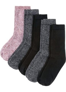 Термальные махровые носки (5 шт) из натурального хлопка Bpc Bonprix Collection, черный