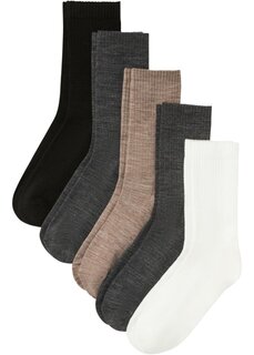 Термальные теннисные носки (5 шт) с внутренней махровой тканью на подошве Bpc Bonprix Collection, черный