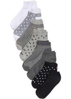 Носки-кроссовки (8 шт) из натурального хлопка Bpc Bonprix Collection, черный