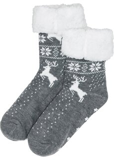Уютные носки с плюшевой подкладкой Bpc Bonprix Collection, серый