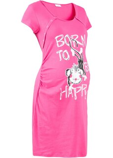 Ночная рубашка для кормления из хлопка bpc bonprix collection, розовый
