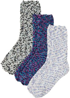 Мягкие носки (3 шт) из фасонной пряжи Bpc Bonprix Collection, черный