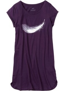 Хлопковая ночная рубашка Bpc Bonprix Collection, фиолетовый