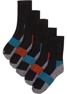 Термальные теннисные носки (5 шт) с внутренней махровой тканью Bpc Bonprix Collection, черный