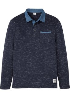Рубашка-поло с длинным рукавом John Baner Jeanswear, синий