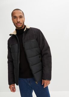 Зимняя куртка из смеси материалов с переработанным полиэстером John Baner Jeanswear, черный