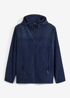 Флисовая куртка с тканой вставкой Bpc Bonprix Collection, синий