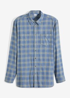 Фланелевая рубашка с длинными рукавами удобного кроя John Baner Jeanswear, синий