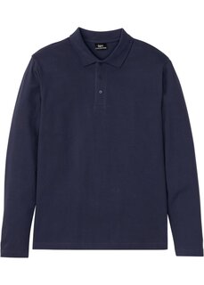 Рубашка-поло с длинным рукавом Bpc Bonprix Collection, синий