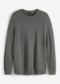 Пуловер удобного кроя Bpc Bonprix Collection, серый