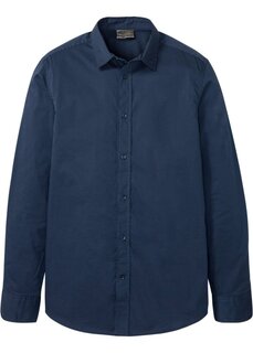 Рубашка узкого кроя из эластичной ткани Bpc Selection, синий