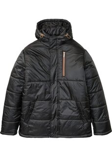 Стеганая куртка с капюшоном Bpc Bonprix Collection, черный