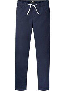 Прямые эластичные брюки без застежки стандартного кроя Bpc Bonprix Collection, синий