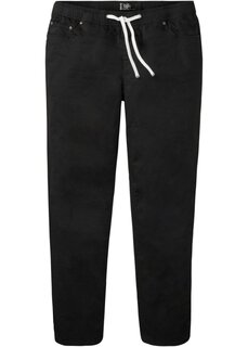 Прямые эластичные брюки без застежки стандартного кроя Bpc Bonprix Collection, черный